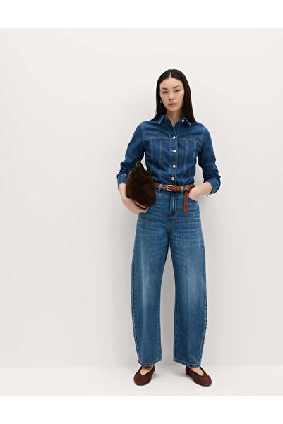 Marks & Spencer Yüksek Bel Barrel Leg Jean