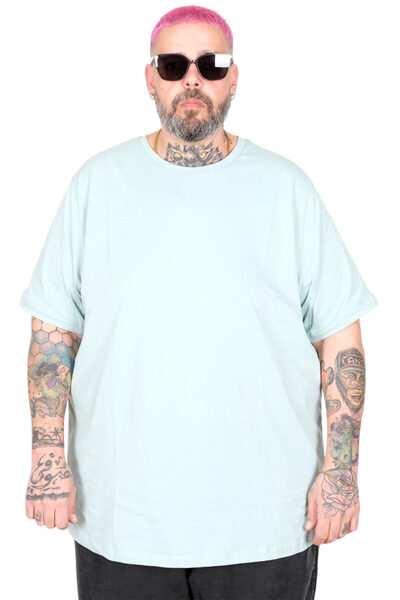 ModeXL Mode XL Mărime mare Unisex Bicicletă basic tricou 20031 verde mentă