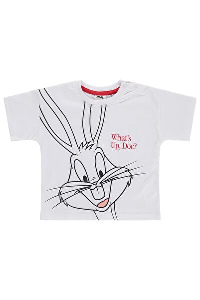 Civil Baby Bugs Bunny Baskılı 6-18 Ay Tişört - Beyaz