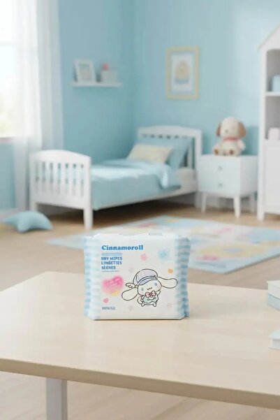 SANRIO Lisanslı Cinnamoroll İnci Dokulu Kuru Mendil – %100 Viskon Yumuşak ve ...