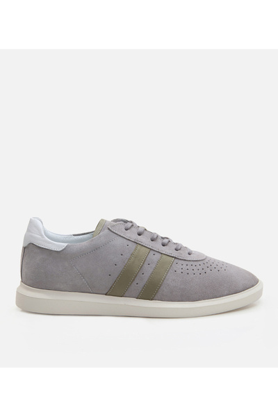 Hotiç Herren-Freizeitschuhe aus Leder in Grau