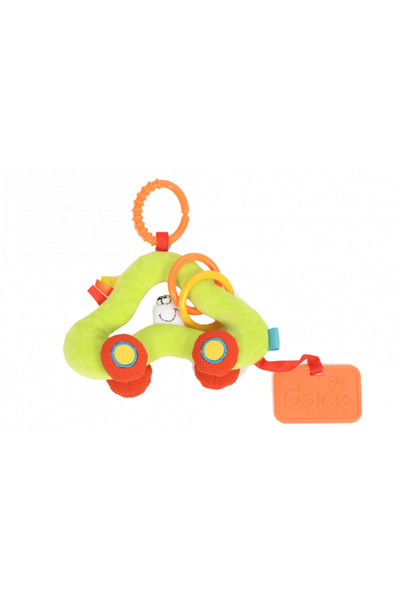 Dolce Mini Sport, Masinuta senzoriala pentru bebelusi, cu inel de dentitie,