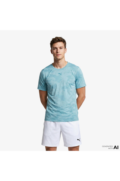 Puma Cloudspun Emboss Men's Blue Training T-Shirt