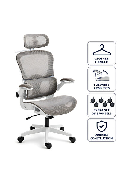Kdhome Scaun Birou Directorial Ergonomic Veltrix, 2xSeti Roti Incluse, Rezist...