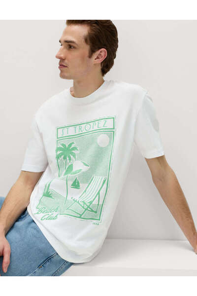 Marks & Spencer Desenli Pamuklu T-shirt