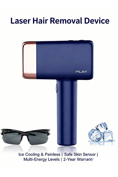 Mlay T14 IPL Laser Hair Removal Machine with Ice Cooling - Dark Blue