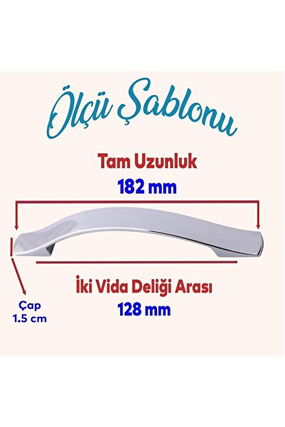 NZB Mobilya Banyo Mutfak Dolabı Çekmece Dolap Kapak Kulpu Düz Metal Kulp Kulbu Kulpu 128 mm Krom