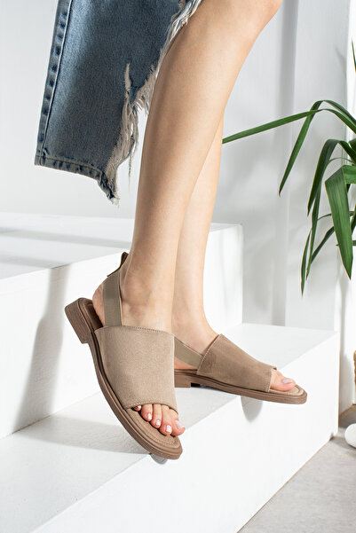 HVZ Exclusive Γυναικεία σανδάλια Flora Mink Suede Εργονομικά Άνετα Μαλακή Σόλ...
