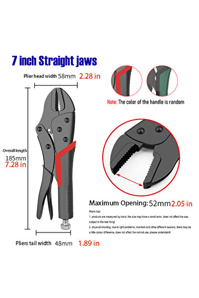 choice2 7 in straight 7/9/10" Multi-Function Locking Pliers Round/Straight Mo...