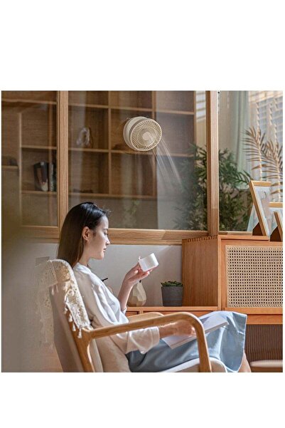 Arabest Oscillating USB Table Fan, 4000mAh Rechargeable, 3 Speeds, 90° Tilt f...
