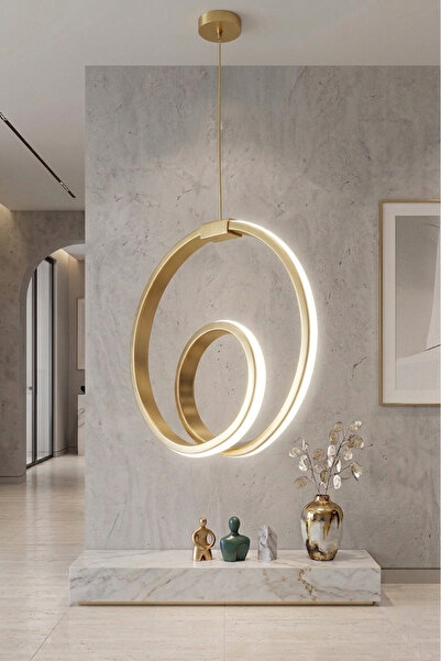 Lzy Avize Store Origin Eskitme Çember LED Sarkıt Avize 3 Renk | Salon, Hol ve...