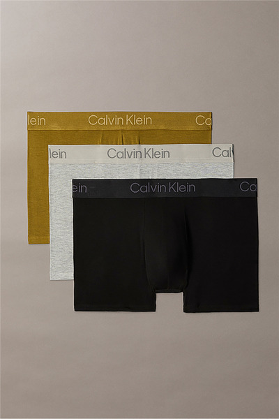 Calvin Klein Trunk 3Pk Erkek 3lü Boxer Gri