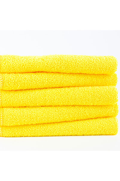 CAQA HOME Set de 5 cârpe galbene din microfibră de 40x40 cm pentru bucătărie ...