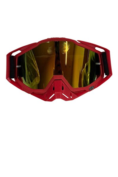 Tex Kross Gözlük kask Cross Gözlük Bisiklet -kayak Gözlük kar gözlük kirmizi