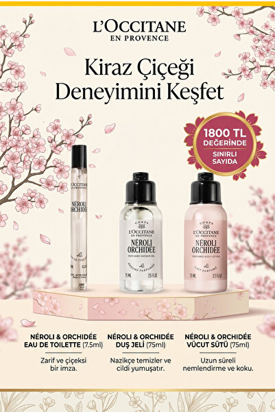 L'Occitane Néroli Orchidée Parfüm ve Vücut Bakım Seti, 3'lü Set