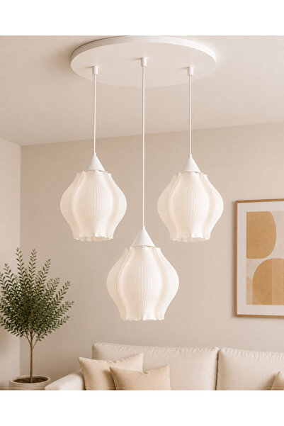 Rekatech Modern Dekoratif Sarkıt Avize Beyaz Led Uyumlu Şık Salon Koridor Mut...