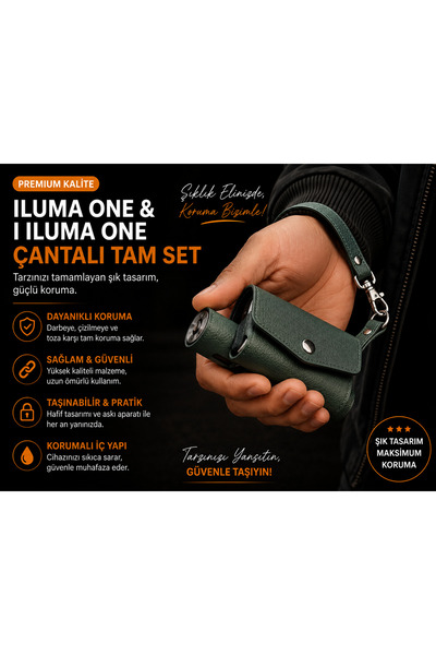 Zigver ıqos ıluma one uyumlu kılıf cantalı tam set green