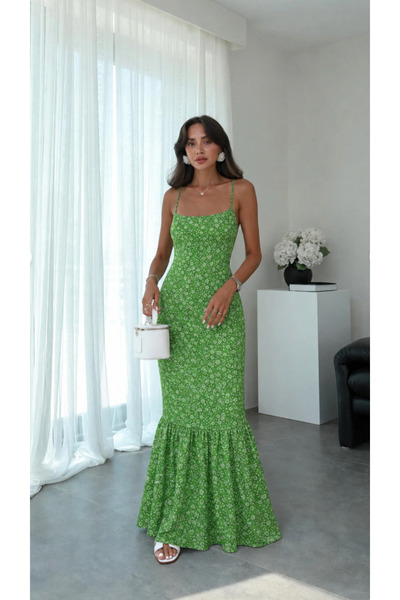 MareandCo Maxi Length A-Line Floral Woven Dress