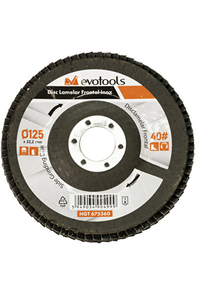 Evotools Disc lamelar frontal din oțel inoxidabil 125 mm 40