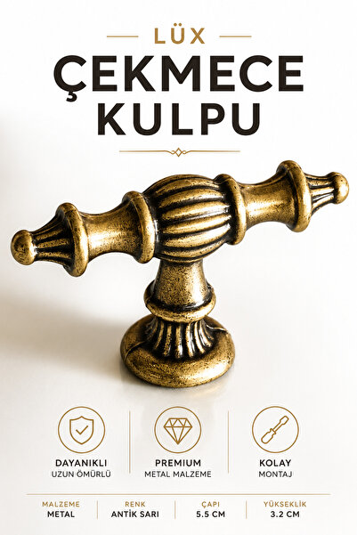 NZB Mobilya Çekmece Mutfak Dolabı Dolap Kulpları Kapak Kulpu Kulb Metal Düğme...