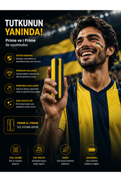 Zigver IQOS KILIF PRİME taraftaR SARI LACIVERT (TERREA İLE KULLANILAN CİHAZA ...