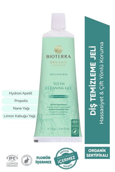 Bioterra Bitkisel Ve Organik Diş Macunu – Flörürsüz Güçlü Temizlik 75ml