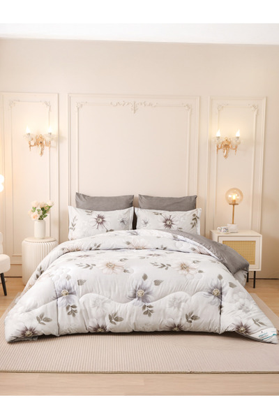Donetella 6-Pcs King Comforter Set 260x240 cm | Soft Reversible | Brushed Mic...
