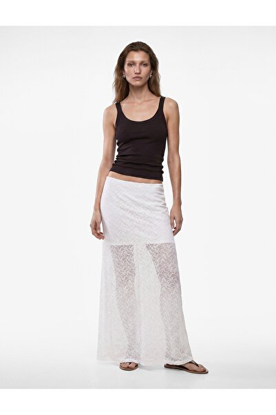 Koton Half-Lined Midi Length Lace Skirt