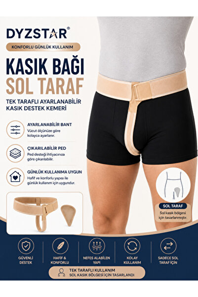 DYZSTAR حزام دعم الفخذ قابل للتعديل من الجانب الأيسر مع وسادة قابلة للإزالة ل...