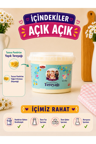 ÜRETEN ANNELER Yayık Tereyağ Tuzsuz 500 gr
