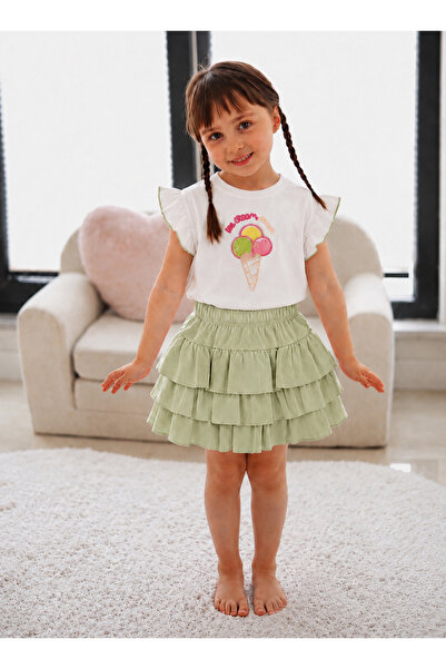 Laciel Prs Girl's Gingham Skirt + T-Shirt Set