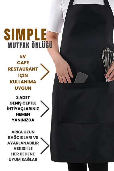 sevilya Simple ayar askılı mutfak önlüğü