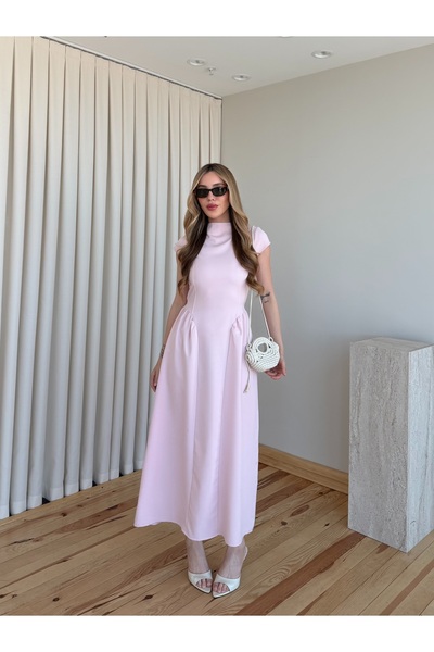 Laluvia Rochie lungă roz, elegantă - 5092