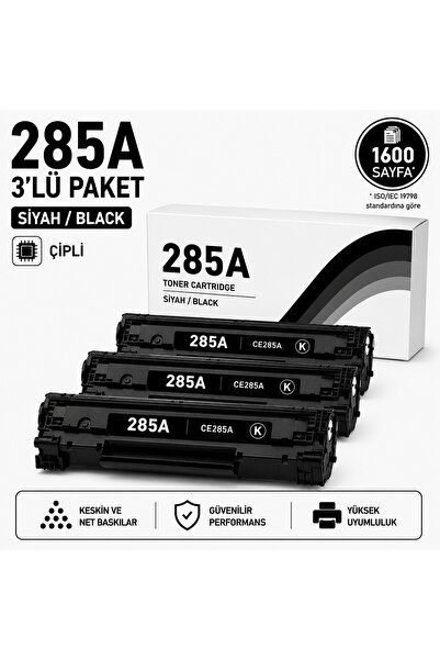 MUADİL TONER HP 285a Toner 3'lü Paket