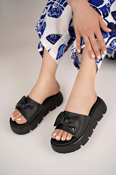 Nesil Shoes Dvm 6600 crne ženske papuče sa masažnim đonom