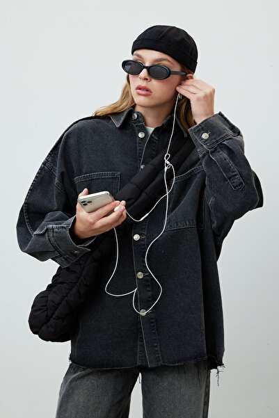 Manuka OVERSIZE DENIM HEMDJACKE ANTHRAZIT