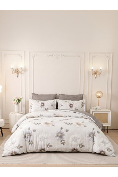 Donetella 4-Pcs Printed Duvet Cover Set Queen Size 200x230cm, Brushed Microfi...