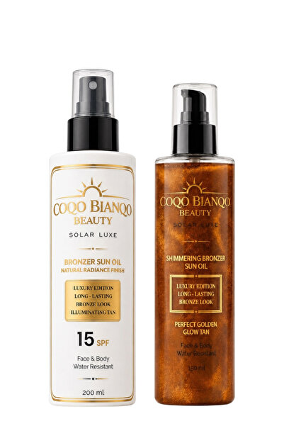 Coco Bianco by Bianco E Nero Bronzlaştırıcı Işıltılı Güneş Yağı Seti -Glow & ...
