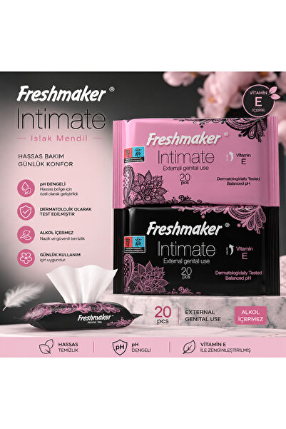 Freshmaker مناديل مبللة خاصة للنساء 20 قطعة × 12 قطعة