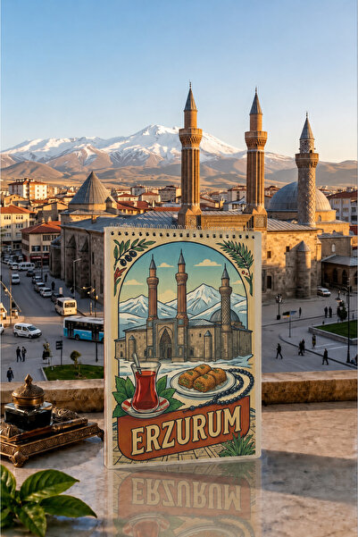 Z&R CRAFT ERZURUM TEMALI ÇİZGİSİZ BEYAZ NOT DEFTERİ. A5 ÇİZGİSİZ BEYAZ BLOKNO...