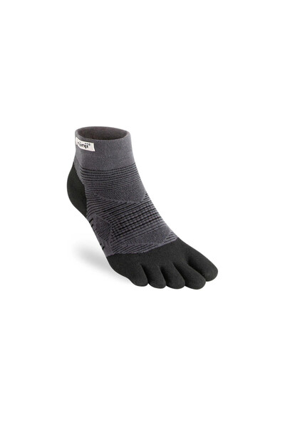 injinji RUN LIGHTWEIGHT MINI CREW COOLMAX - L - أسود/رمادي