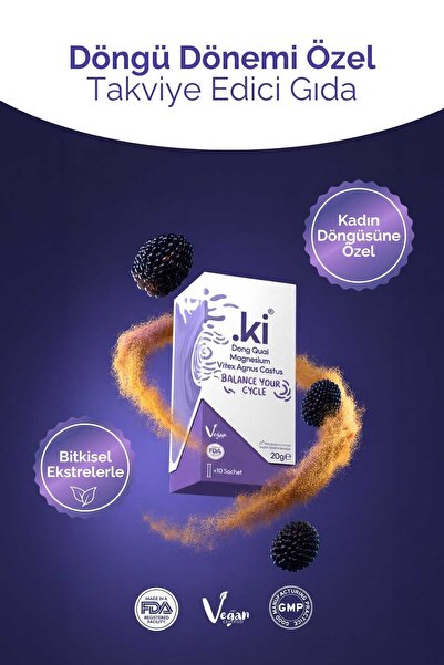ki Balance | Döngü Destekleyici & Magnezyum, B12, Demir ve Hayıt İçeren Takvi...