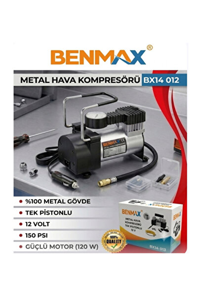 benmax Profesyonel Hava Şişirme Kompresörü Lastik Hava Şişirme Pompası 12 Volt