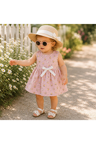 Bebelul Rochita bebe roz cu chilotei oryeda bumbac