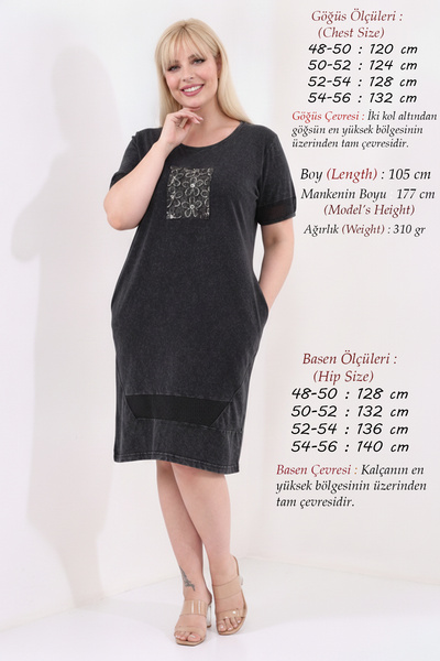 Laden Ženska letnja haljina od 100% pamučnog lana, tkanina, stonewashed, plus...