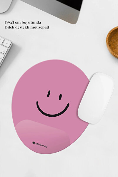 Mincanas Mouse Pad oval cu suport colorat pentru încheietura mâinii