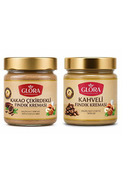 Glora İkili Fındık Kreması Paketi - Kakao Çekirdekli 200gr x 1 Adet + Kahveli...