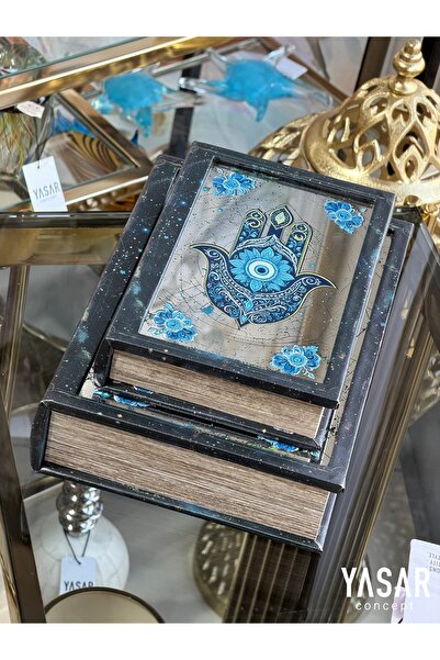 YASAR CONCEPT Set cutie decorativă pentru cărți cu oglindă Ochiul Rău
