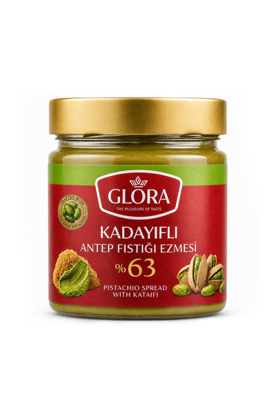 Glora Kadayıflı Antep Fıstığı Ezmesi (%63 Antep Fıstıklı) 200gr