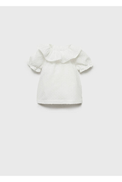 MANGO Baby Μπλούζα με βολάν στο λαιμό